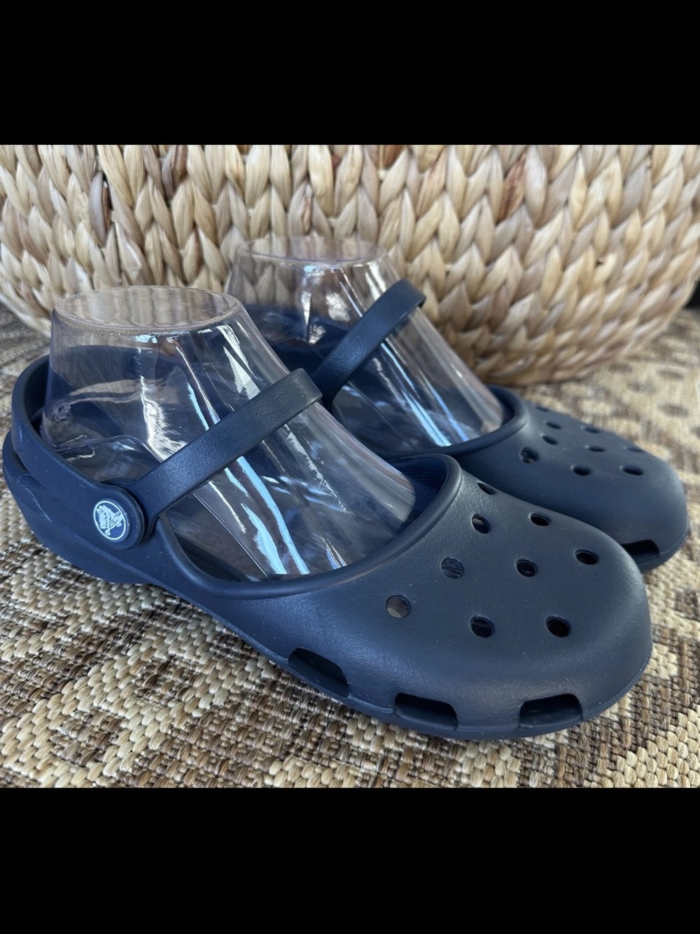Crocs Karin Women's Size 8 Clogs Mary Jane Style Navy Blue